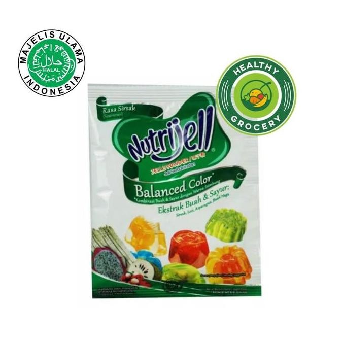 

+++++] Nutrijell Jelly Powder Balanced Color Rasa Sirsak 15gr