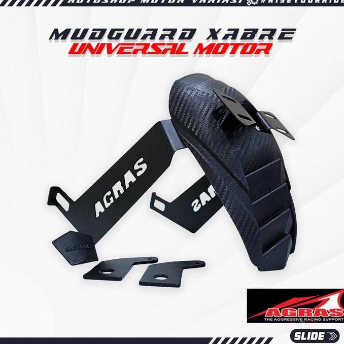 Terbaru [SHARK POWER] Mudguard XABRE NINJA 250 ZX25R Karpet Penahan Lumpur Mud Guard R15 R25 MT15 CA