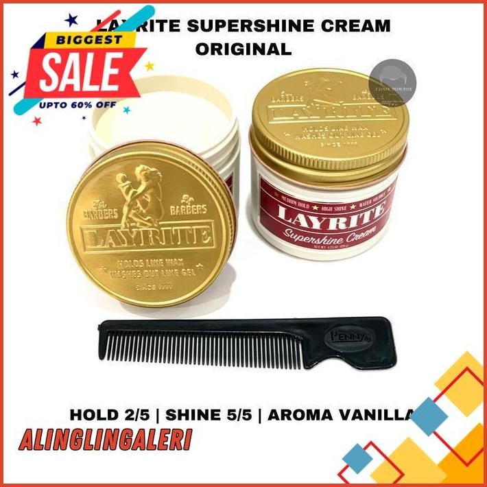 POMADE LAYRITE SUPER SHINE / SUPERSHINE WATERBASED 4OZ | FREE SISIR UN TERMURAH