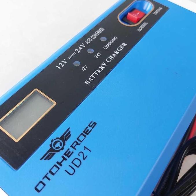 OTOHEROES CHARGER CAS AKI MOBIL MOTOR 12-24V 10A DENGAN LCD