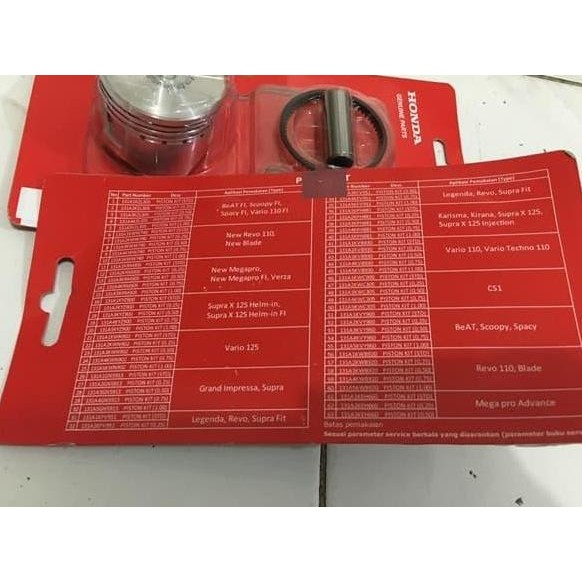 SEHER KIT & PISTON KIT SUPRA FIT&LEGENDA&REVO OS STANDAR ORI HONDA KFV