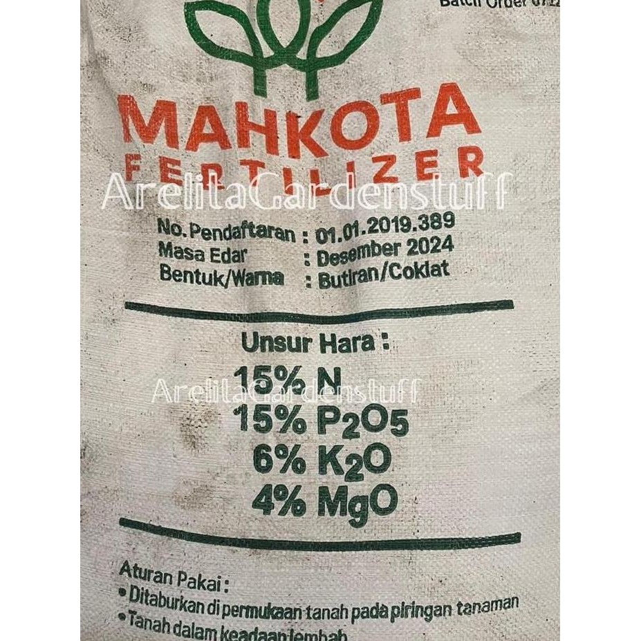 

Terlaris Pupuk Npk 15.15.6.4 Merk Mahkota Repack 1Kg