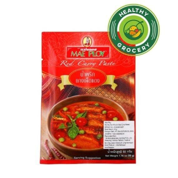 

best produk] Mae Ploy Red Curry Paste 50gr Bumbu Kari Merah