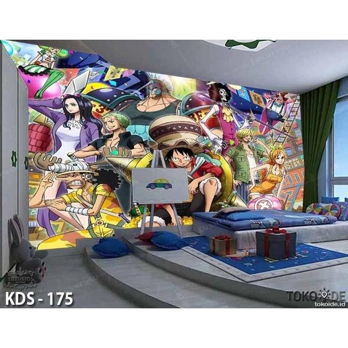 Terlaris Wallpaper Dinding 3D Custom Anime One Piece Naruto SALE