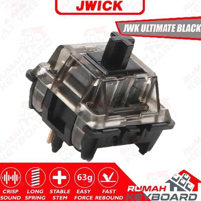 Switch - Jwk - Jwick - Ultimate Black Smokey - 5 Pin - 63.5G - Linear