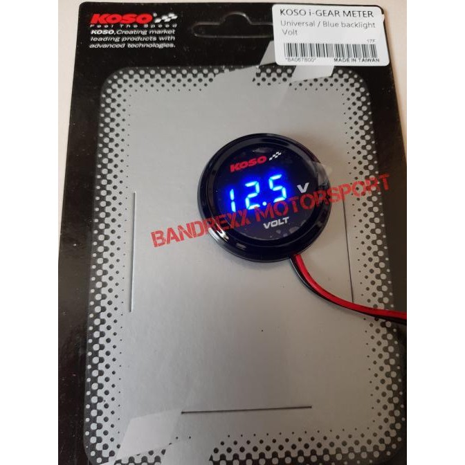 Koso I-Gear Voltmeter Universal , Nmax,R15,Cbr250Rr,Ninja250,Vario125 Original Dan Terpercaya