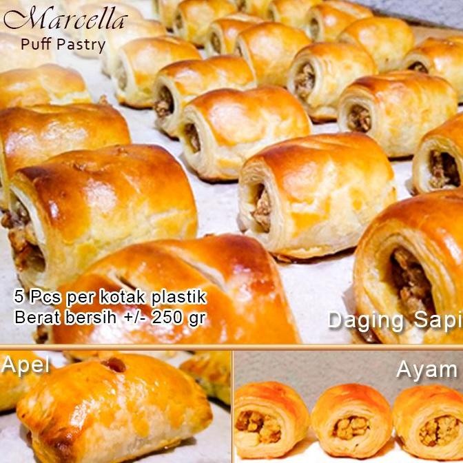 

Promo Puff Pastry/Picnic Roll/ Saucijs Brood Premium Marcella 5Pcs Box