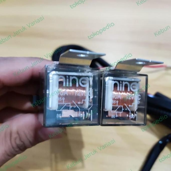 KABEL SET RELAI 2 MODE HI LO UNTUK LAMPU 2 WARNA MOTOR 1,1 METER RL5