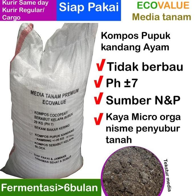 

Terlaris Kompos Pupuk Kandang Ayam Ecovalue Fermented 20 Liter (Kurir Instant)