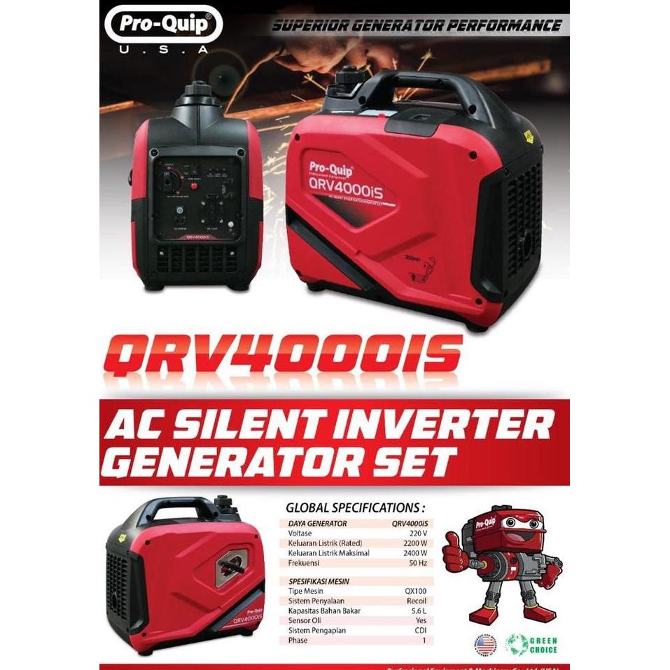 Genset Proquip Silent Inverter 2000 Watt QRV 4000 IS