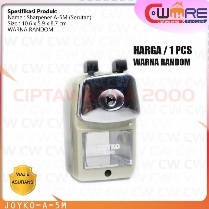 

Kualitas terbaik] Rautan Putar Pensil Pencil Sharpener Duduk Joyko A-5M ATK