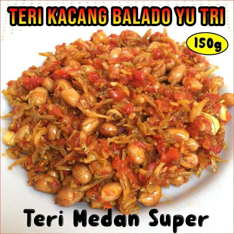 

TERI KACANG BALADO / TERI MEDAN / SAMBAL / 150 G / PEDAS MANIS GURIH / TANPA PENGAWET / HALAL