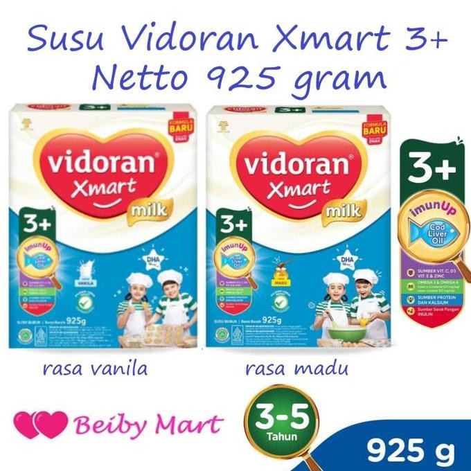 

BARU SUSU VIDORAN XMART 3+ 950G VANILA / MADU