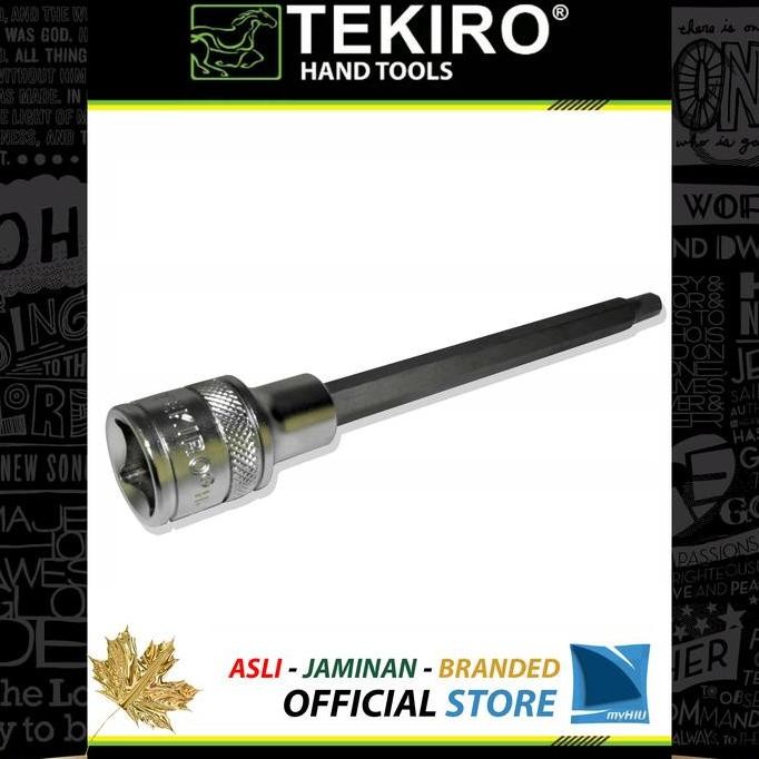 Kunci Mata Soket L Ketok H6 Stang 1/2" inch Panjang 150 mm TEKIRO Asli