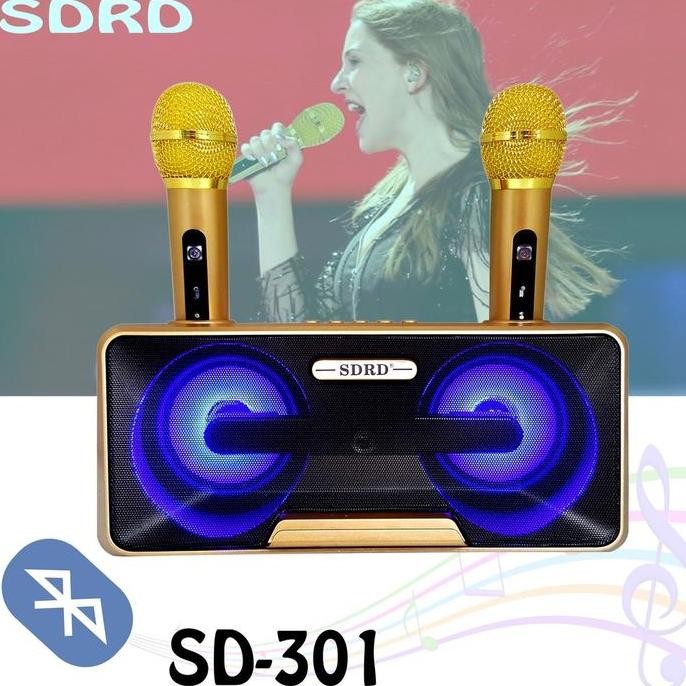 Speaker Bluetooth + 2 mic wireless SDRD Speaker fleco SD 301
