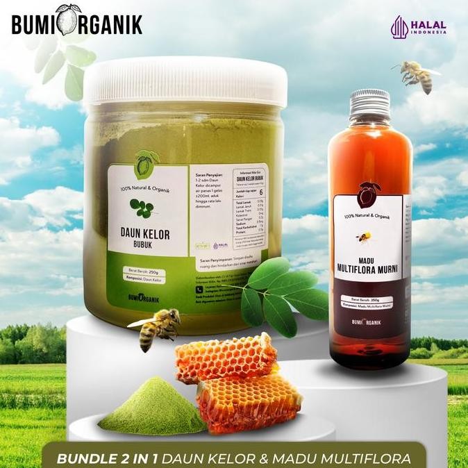 

BARU PAKET MURAH KELOR + MADU HUTAN/MULTIFLORA BUBUK KELOR (MORINGA) - MORINGA POWDER, HONEY - BAHAN HERBAL