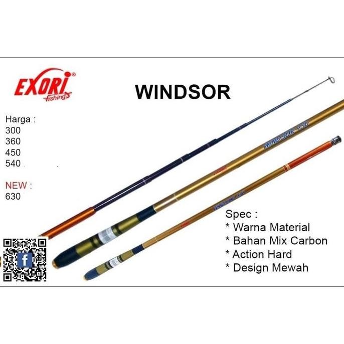 joran pancing exori windsor 300 360 450 540 630 cm tegek carbon hard