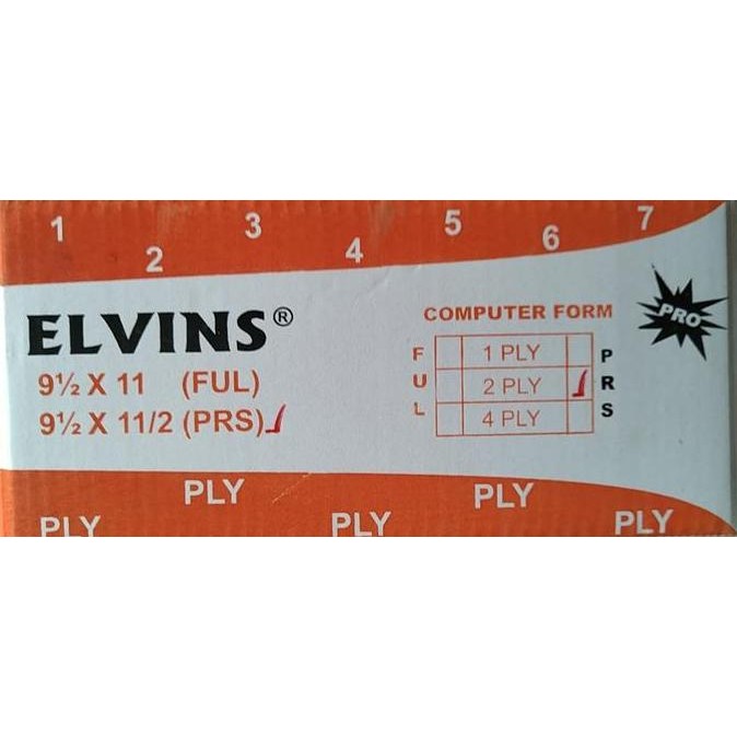 

Continuous Form 9.5 X11" /2 2ply ELVINS/Kertas Komputer