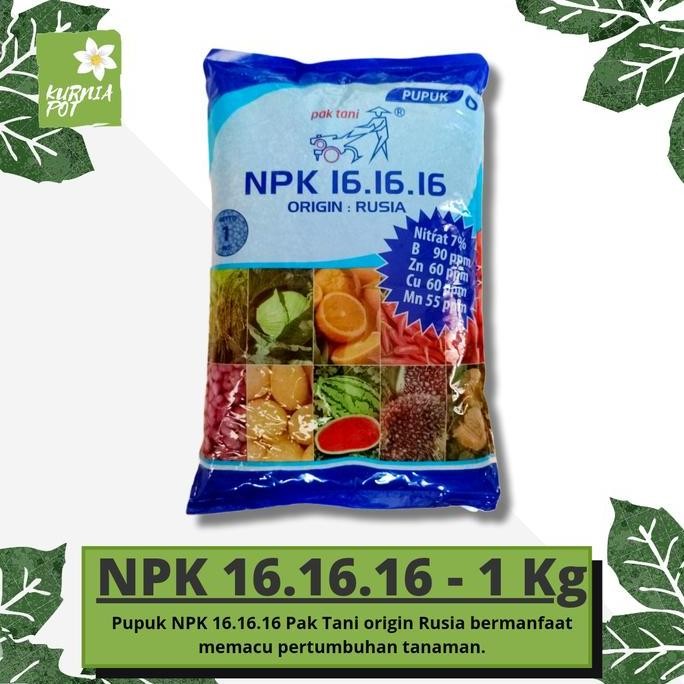 

Terlaris Pupuk Npk Pak Tani Mutiara 16-16-16 Kemasan 1 Kg Penyubur Tanaman