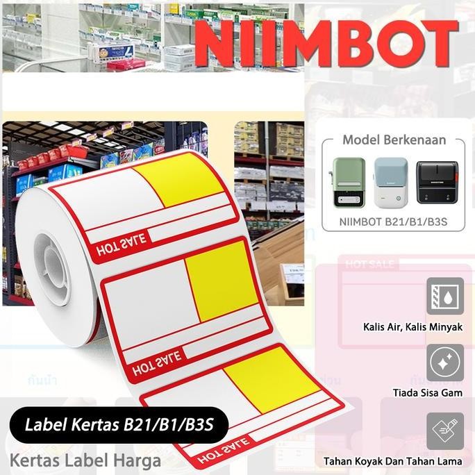 NIIMBOT B21/B1/B3S Label Harga Produk, Label Harga Rak Produk di Supermarket dan Toko Serba Ada. Ker