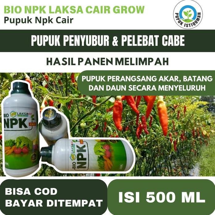 

Terlaris Pupuk Booster Cabe Cepat Berbuah Lebat Pupuk Pelebat Cabe Rawit Bio Npk Laksa Cair Grow Isi 500 Ml