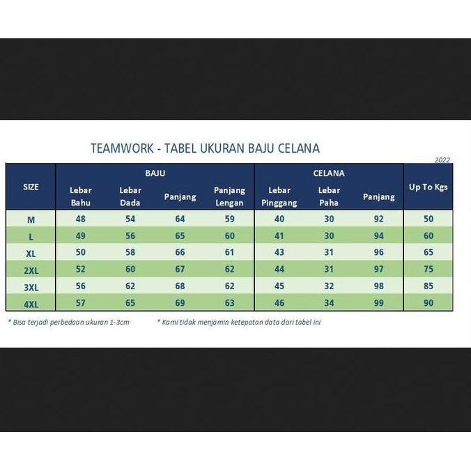 TW03 TeamWork Coverall Premium Super Big Size Wearpack Kerja Safety