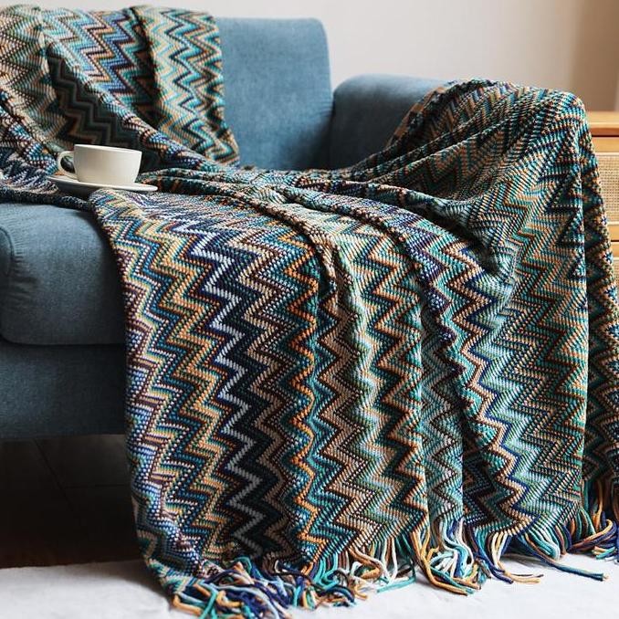 Murah Bohemian Sofa Blanket Ethnic Blanket Bedspread / Penutup Sofa