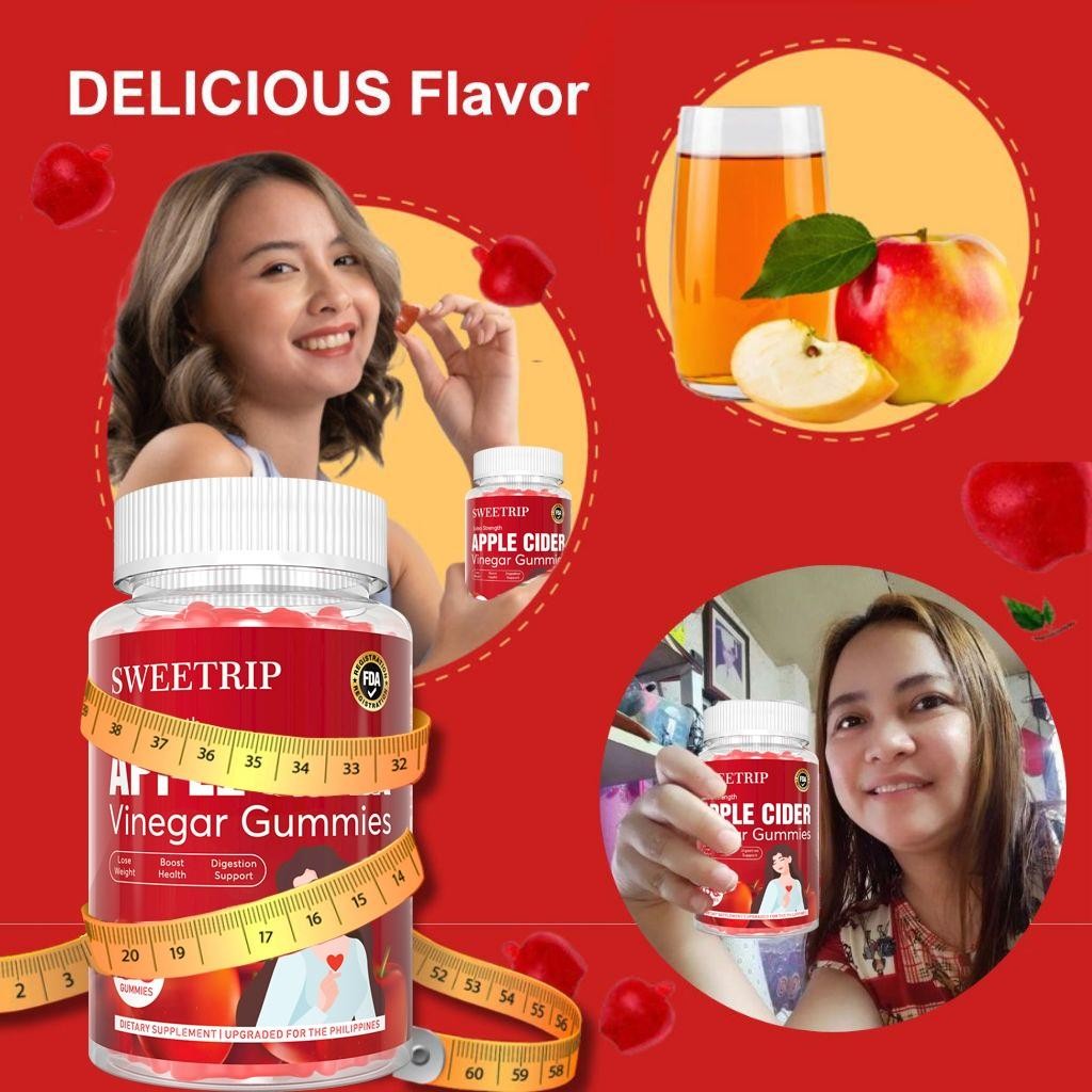 Cider Vinegar Gummies 100% Original With Collagen Vitamins 60 Gummies Suplemen Daya Tahan Tubuh Pela