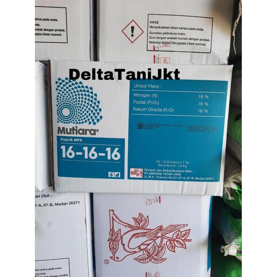 

Terlaris Pupuk Npk Mutiara 16-16-16 G 1Kgx24 Kemasan Pabrik Via Grab/Gjg Inst