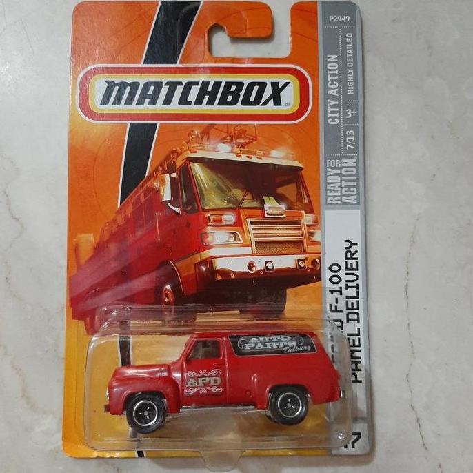 matchbox ford f100 panel delivery merah