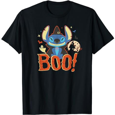 Pinky Project - Baju Kaos Disney Lilo & Stitch Halloween Stitch Costume Boo! T-Shirt Premium Cotton 