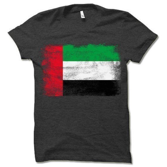 Baju Kaos pria Wanita United Arab Emirates Flag Shirt _ UAE Flag T-Shirt Cotton Combed 24s | Pinky P