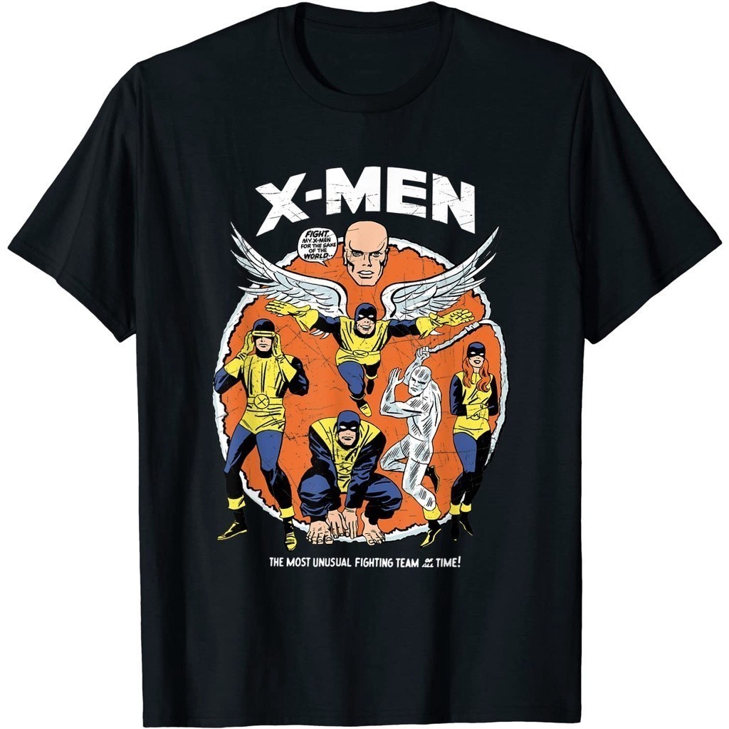 Kaos Marvel The Original X-Men Mutants Retro Comic T-Shirt Baju Unisex Vintage 100% Cotton Combat 24