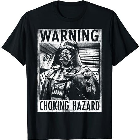 Baju Kaos Star Wars Darth Vader Choking Hazard Vintage T-Shirt Premium Cotton Combed 24s Original 10