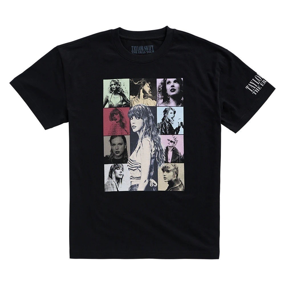 Baju Kaos TAYLOR SWIFT MERCH THE ERAS TOUR BLACK T-Shirt Premium Cotton Combed 24s Original 100% | P