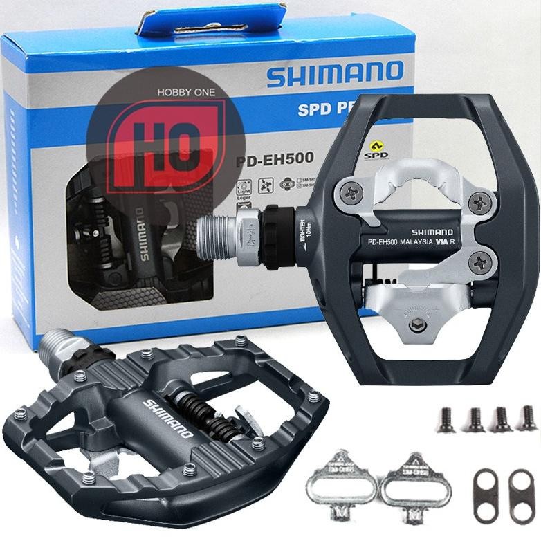 Shimano SPD Pedal PD-EH500 - Pedal Cleat MTB dan Flat Pedal