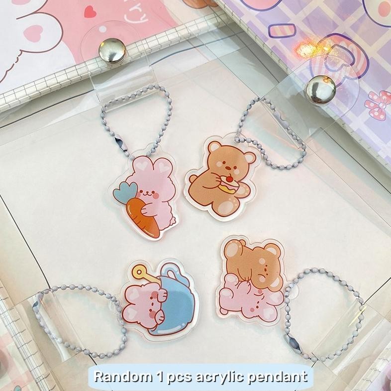 

Ready Buku Binder A6 Isi Kertas 100 Lembar+Gantungan Kecil+Pet Stiker Korean Style Spiral Notebook Pvc Cute Bear Rabbit Buku Catatan Isi Ulang Loose-Leaf Buku Harian Binder Bahan Cover Silikon Transparan Jurnal Wisatawan Diy Scrapbook Daily Planner Lucu