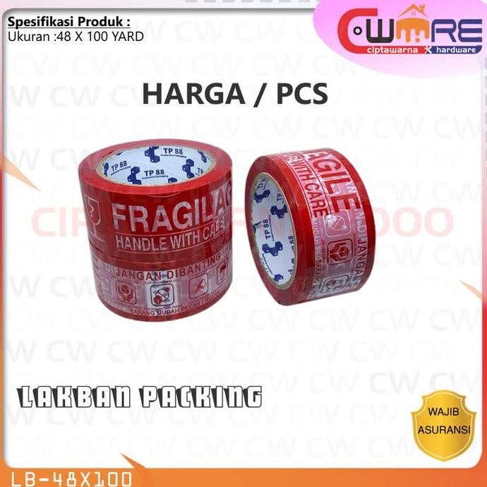 

*#*#*#] Lakban Fragile Solatip isolasi packing OPP 48 mm x 100 Yard
