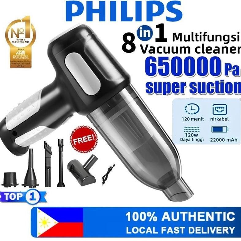 Terlaris PHILIPS Vacuum Cleaner Nirkabel Genggam 650000 Pa Penyedot Debu Portabel Daya Tinggi Rumah 