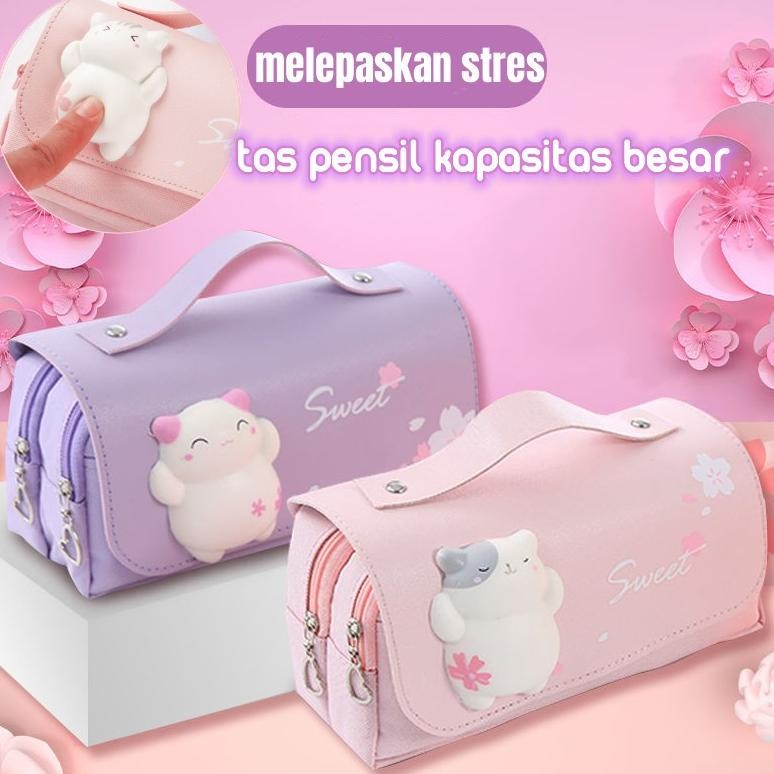 

Ready Tas Pensil Kapasitas Besar Dengan Aksesori Stress Relief Bahan Tahan Air,Berbagai Pilihan