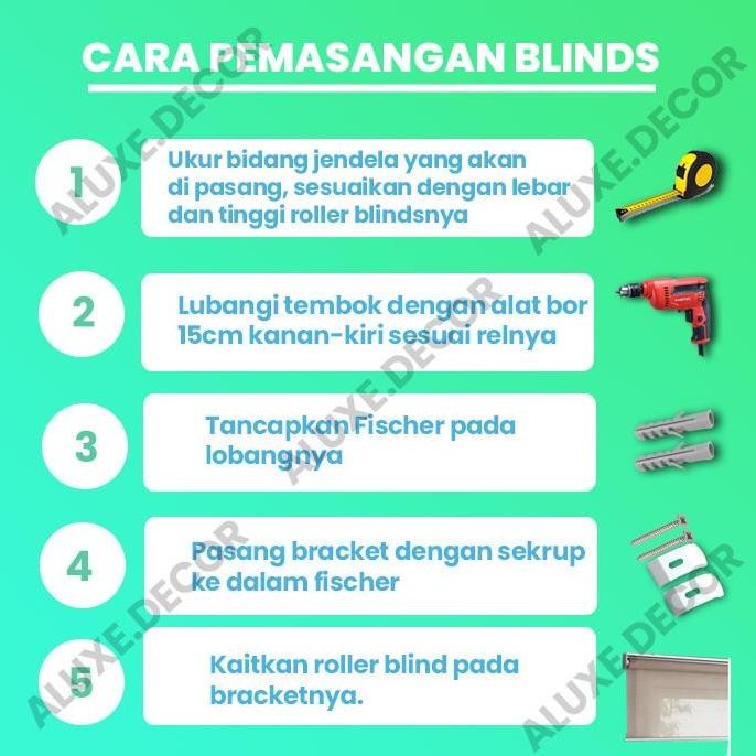 baru Roller Blind Blackout Sharp Point - Roller Blinds
