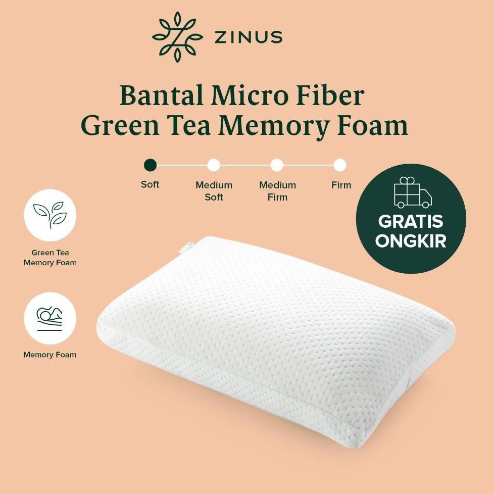 Bantal Zinus Micro Fiber Green Tea Memory Foam
