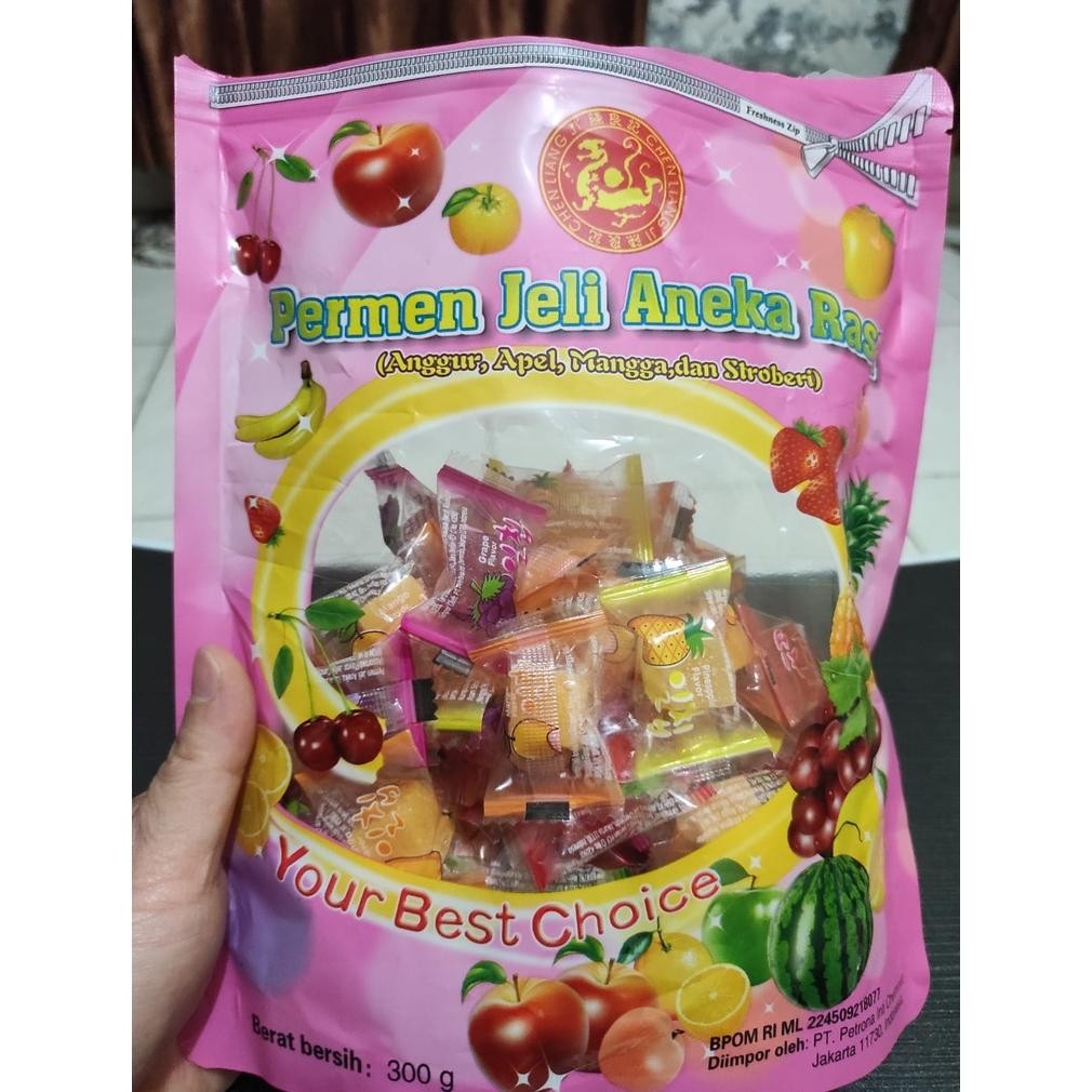 

Ready stok Terlaris Eceran Per Biji Permen Jeli Lunak Aneka Rasa Buah-Buahan /Candy Jelly Fruit Malaysia 300gram Chen Liang Ji Termurah