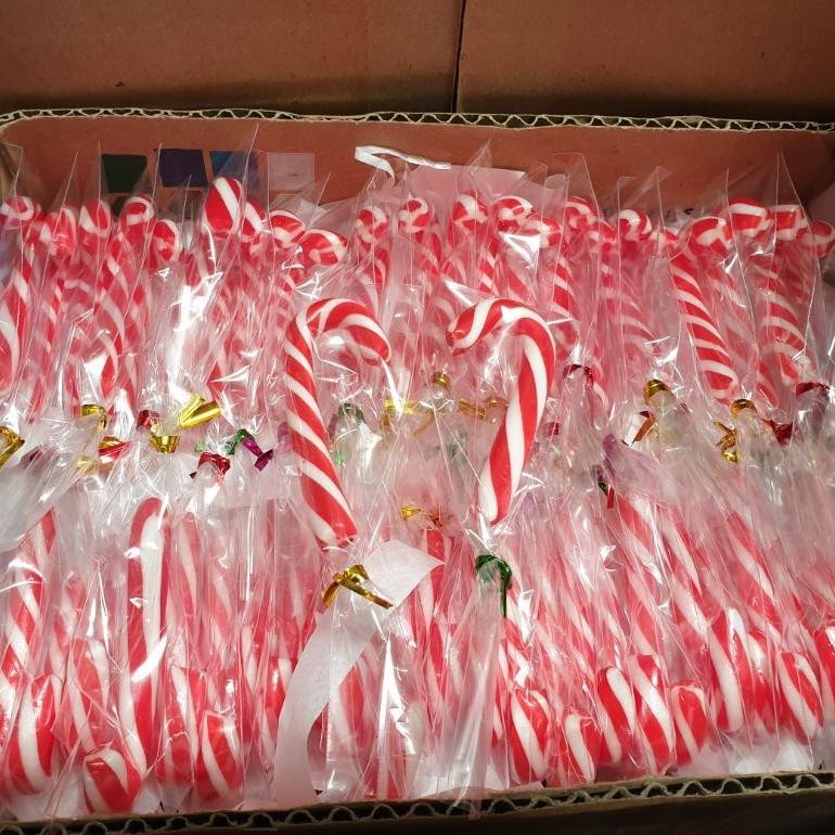 

Ready stok Terlaris Permen Tongkat Natal Candy Cane Ukuran 7 cm Termurah