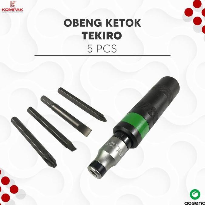 Spesial Obeng Ketok 5Pcs Tekiro Impact Driver Drei Gedok Obeng Gedok