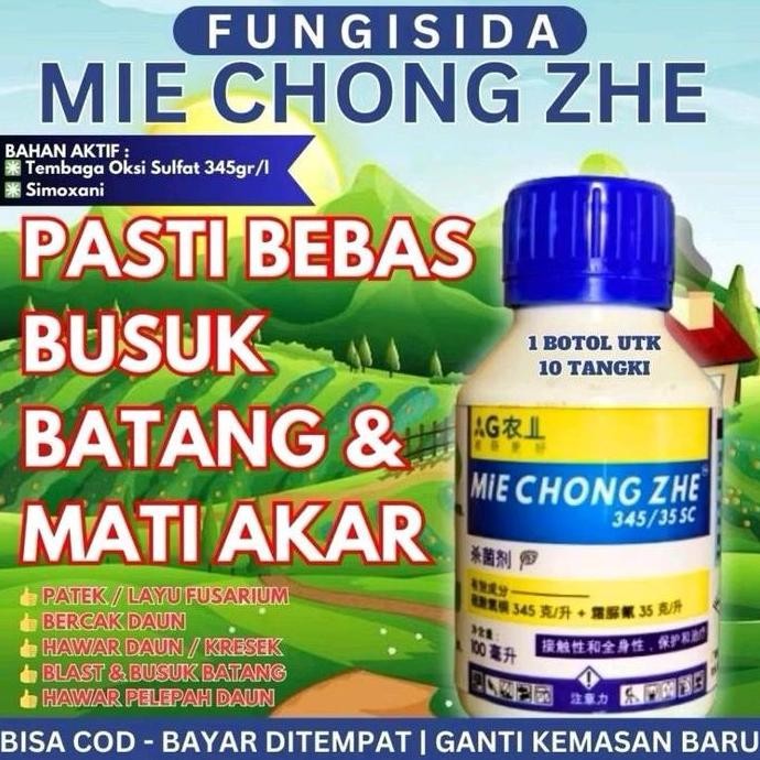 

Terlaris Mie Chong Zie Fungisida Spesialis Menanggulangi Penyakit Jamur Layu Fusarium, Busuk Batang & Mati Akar Patek Cabai Blast Padi Patah Leher Pada Tanaman Mie Chong Zhe Isi 100Ml