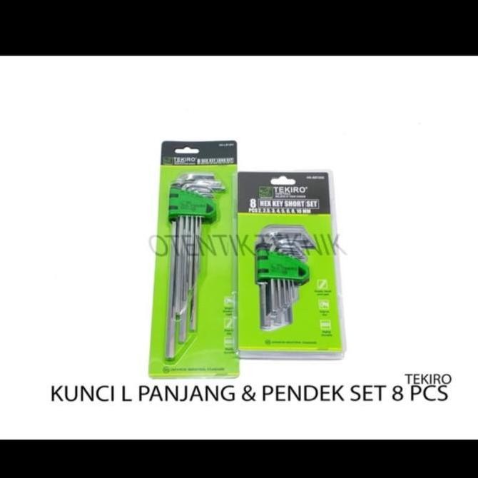 Terjangkau Tekiro Kunci L Set 8 Pcs Panjang Inci 5/64 - 3/8" - Kunci L Inchi Long