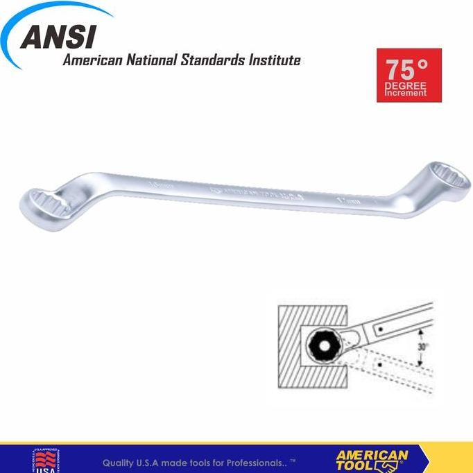 Miliki Kunci Ring Eliptical 16 X 17 American Tool 75 Degree 8957945