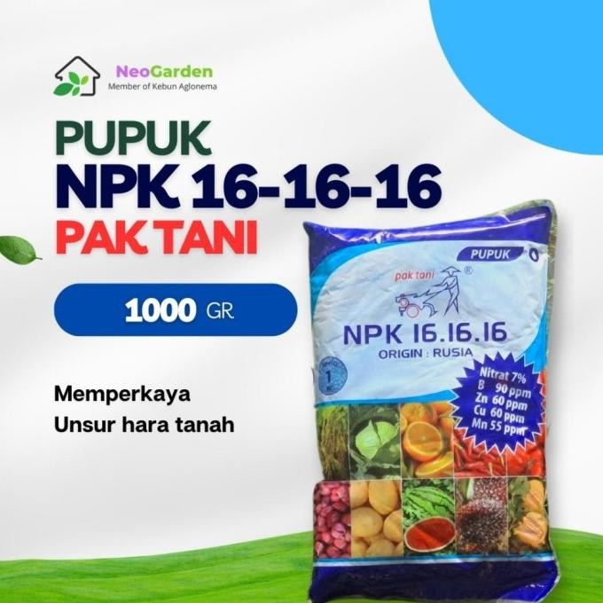 

Terlaris Pupuk Npk 1 Kg 16-16-16 Cap Pak Tani Nutrisi Untuk Tanaman Buah Pohon