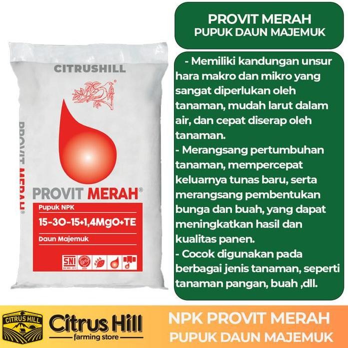 

Terlaris Pupuk Meroke Provit Merah Npk 500 Gram Kemasan Pabrik Npk Daun